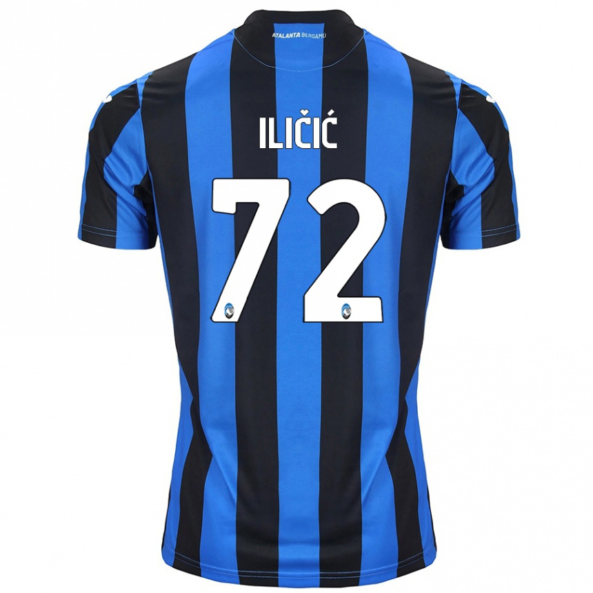 Niño Fútbol Camiseta Josip Ilicic #72 Azul Negro 1ª Equipación 2024/25