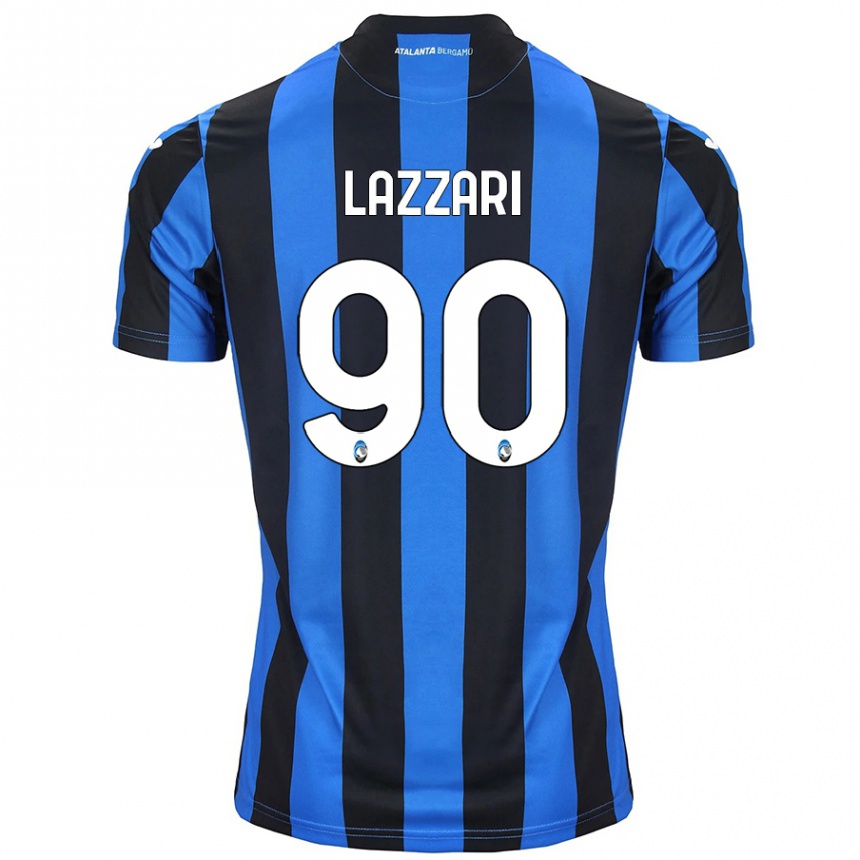 Niño Fútbol Camiseta Ilaria Lazzari #90 Azul Negro 1ª Equipación 2024/25