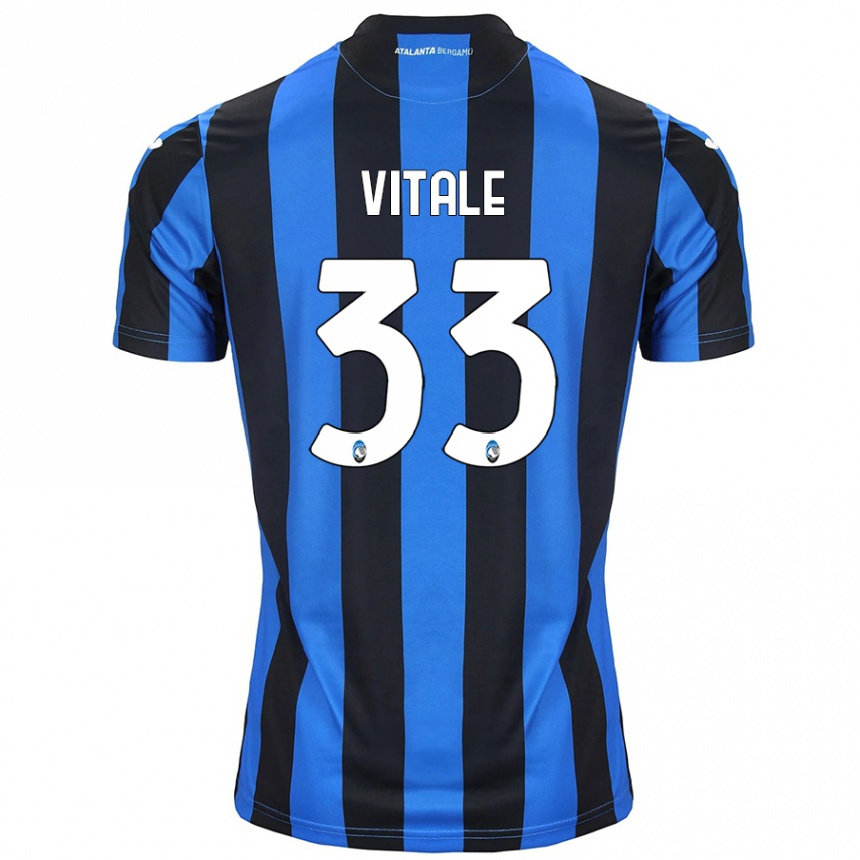 Niño Fútbol Camiseta Francesca Vitale #33 Azul Negro 1ª Equipación 2024/25