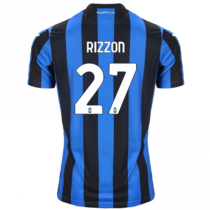 Niño Fútbol Camiseta Giulia Rizzon #27 Azul Negro 1ª Equipación 2024/25