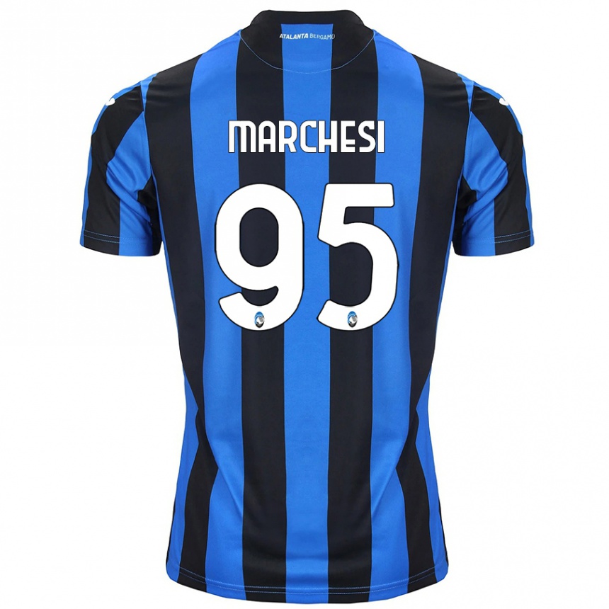 Niño Fútbol Camiseta Silvia Marchesi #95 Azul Negro 1ª Equipación 2024/25