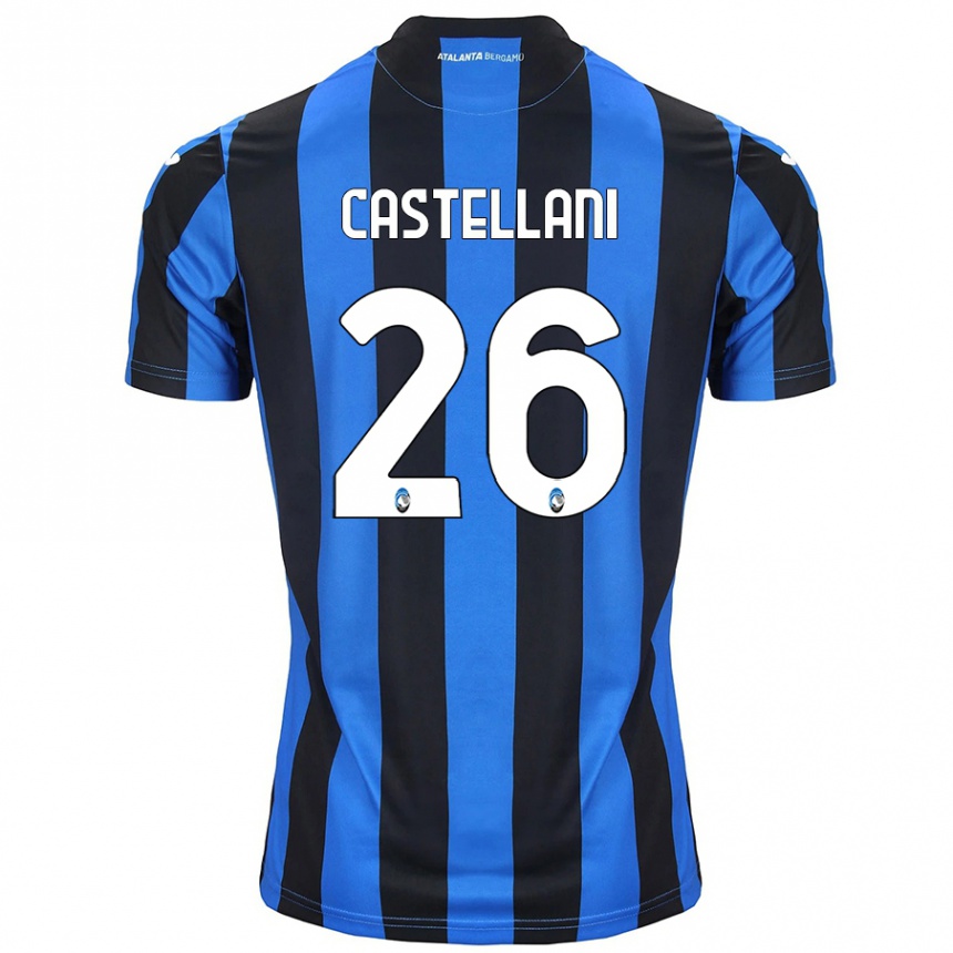 Niño Fútbol Camiseta Eleonora Castellani #26 Azul Negro 1ª Equipación 2024/25