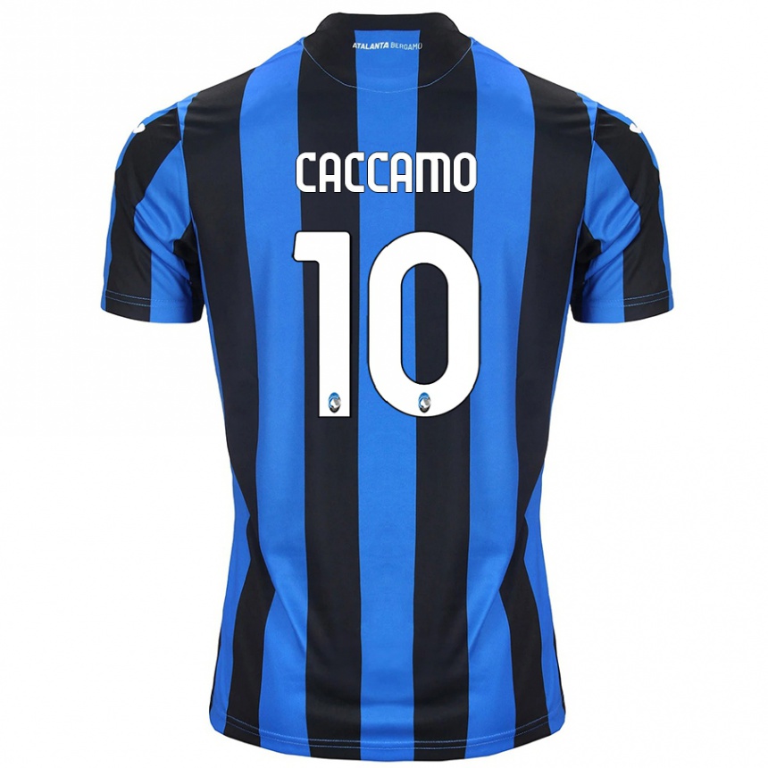 Niño Fútbol Camiseta Patrizia Caccamo #10 Azul Negro 1ª Equipación 2024/25