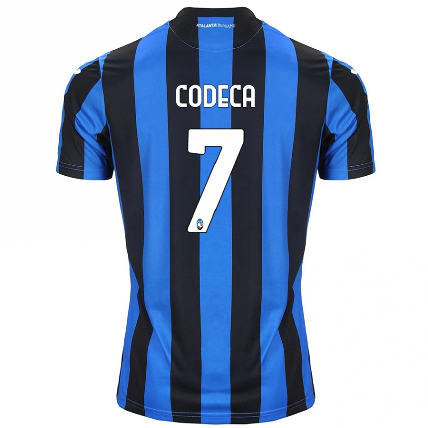 Niño Fútbol Camiseta Bianca Codeca #7 Azul Negro 1ª Equipación 2024/25