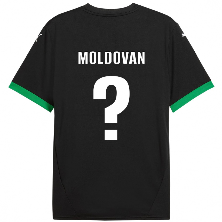 Niño Fútbol Camiseta Horațiu Moldovan #0 Negro Verde Oscuro 1ª Equipación 2024/25