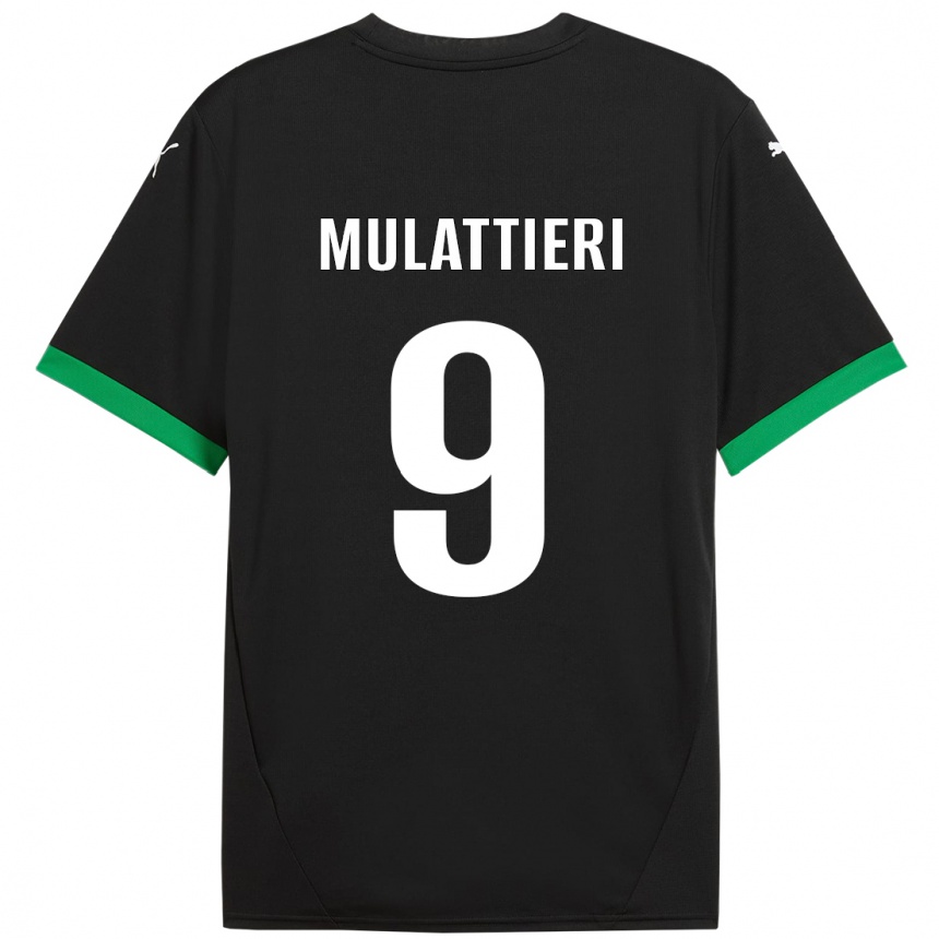 Niño Fútbol Camiseta Samuele Mulattieri #9 Negro Verde Oscuro 1ª Equipación 2024/25