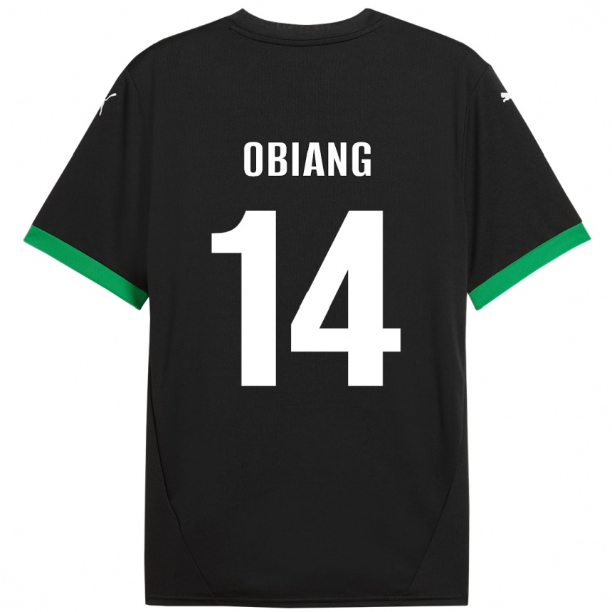 Niño Fútbol Camiseta Pedro Obiang #14 Negro Verde Oscuro 1ª Equipación 2024/25