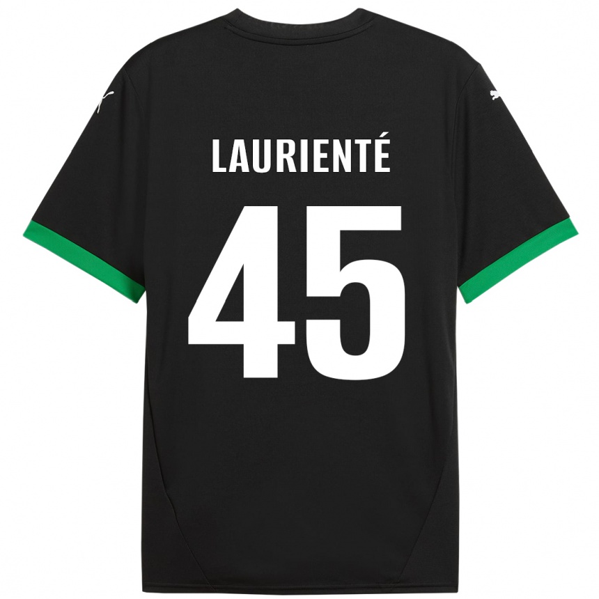 Niño Fútbol Camiseta Armand Laurienté #45 Negro Verde Oscuro 1ª Equipación 2024/25