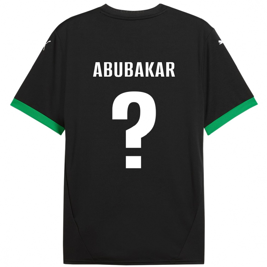 Niño Fútbol Camiseta Salim Abubakar #0 Negro Verde Oscuro 1ª Equipación 2024/25