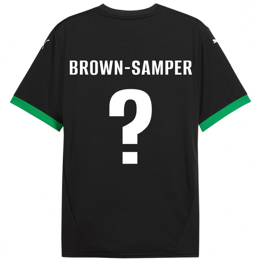 Niño Fútbol Camiseta Isaac Brown-Samper #0 Negro Verde Oscuro 1ª Equipación 2024/25