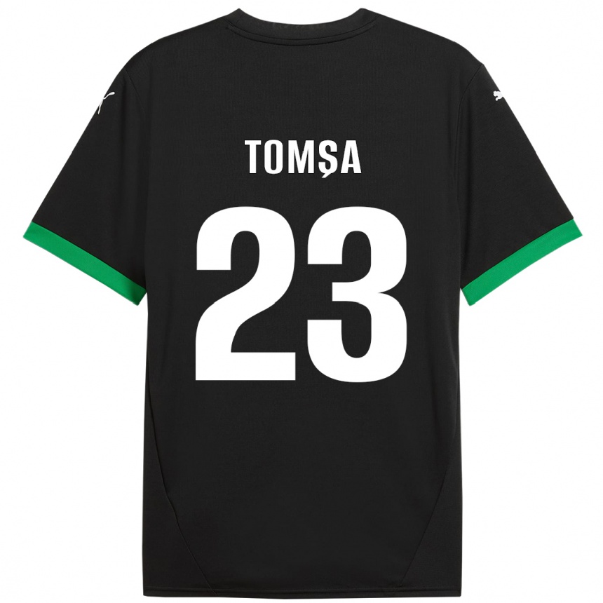 Niño Fútbol Camiseta Troy Tomșa #23 Negro Verde Oscuro 1ª Equipación 2024/25