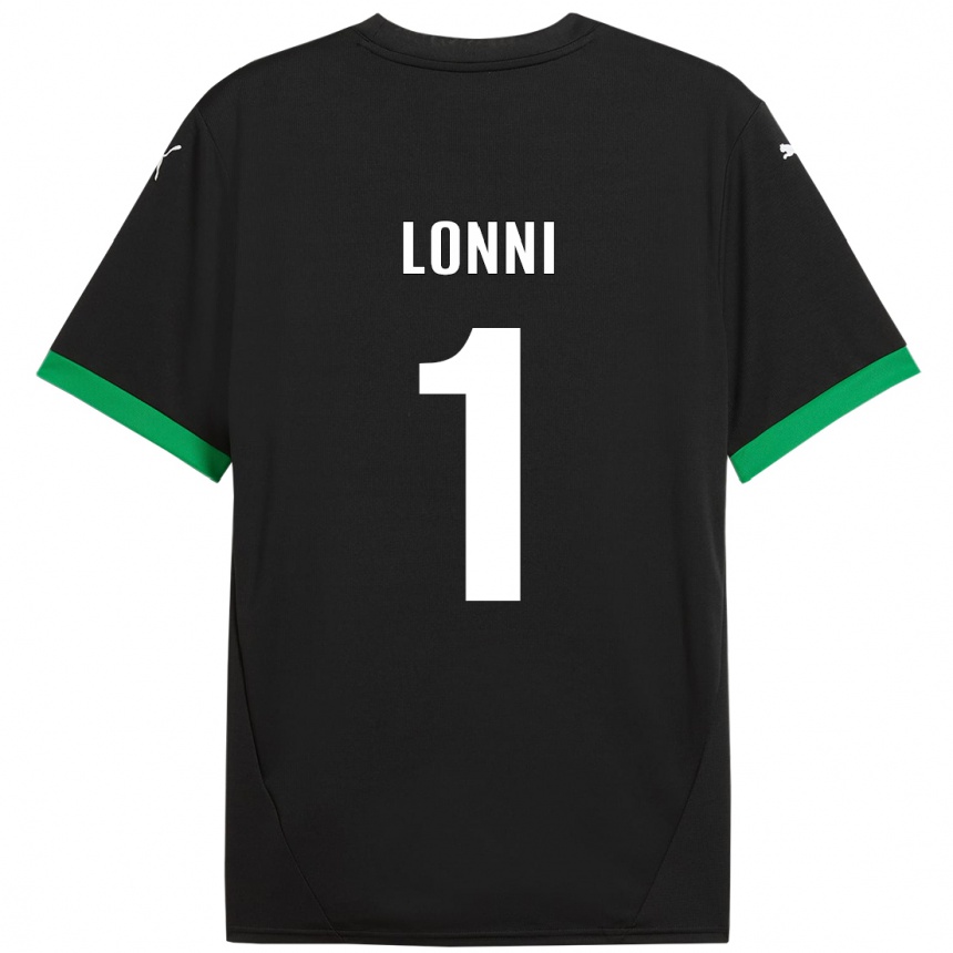 Niño Fútbol Camiseta Lia Lonni #1 Negro Verde Oscuro 1ª Equipación 2024/25