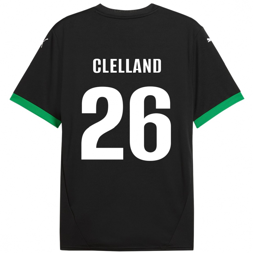 Niño Fútbol Camiseta Lana Clelland #26 Negro Verde Oscuro 1ª Equipación 2024/25