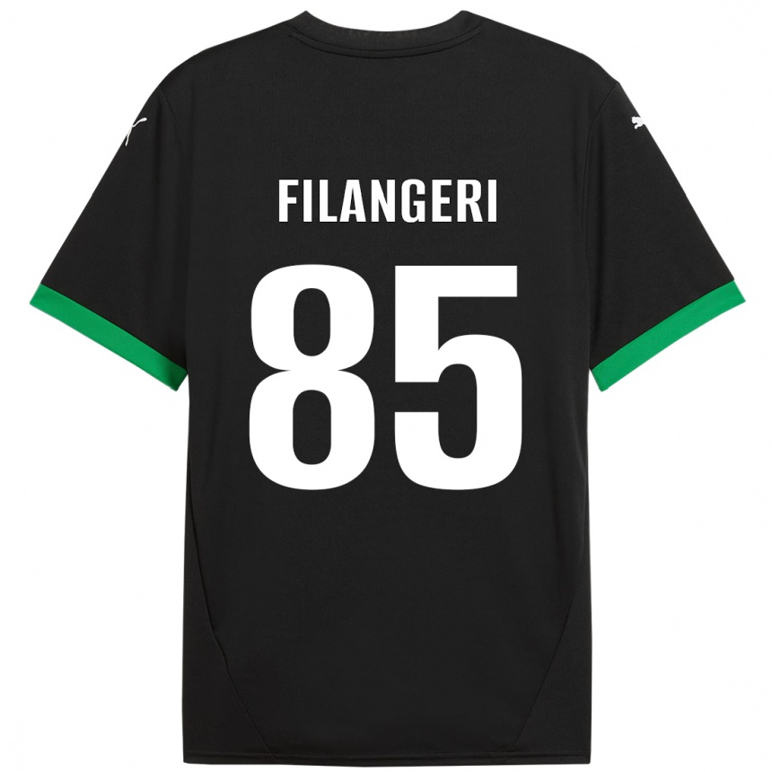 Niño Fútbol Camiseta Maria Luisa Filangeri #85 Negro Verde Oscuro 1ª Equipación 2024/25