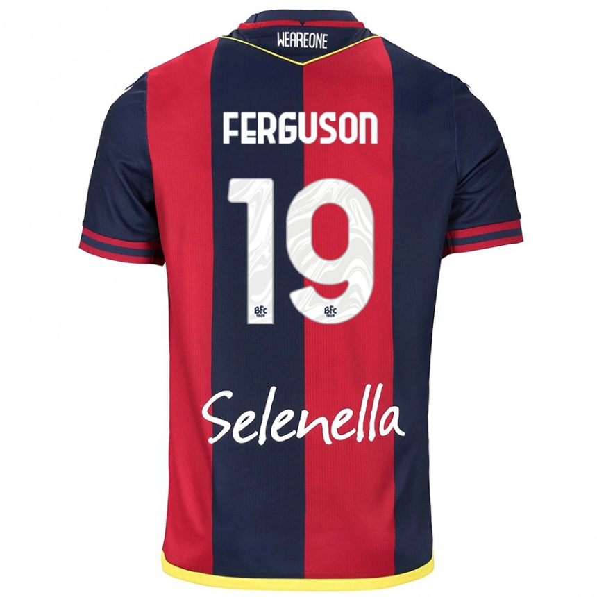 Niño Fútbol Camiseta Lewis Ferguson #19 Rojo Azul Real 1ª Equipación 2024/25