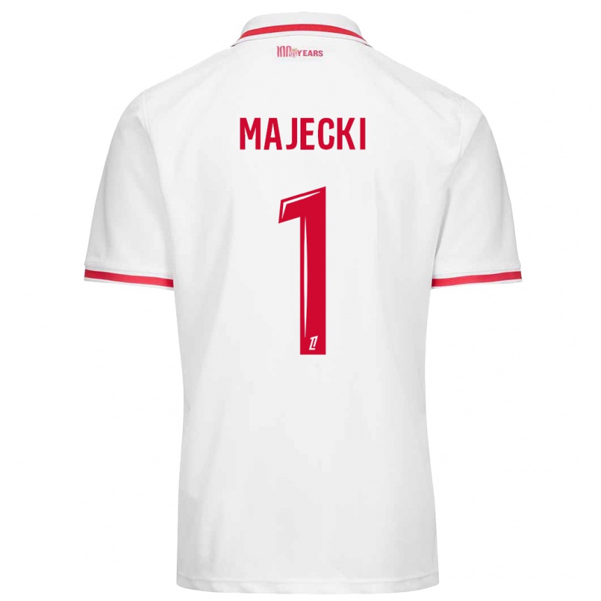 Niño Fútbol Camiseta Radoslaw Majecki #1 Blanco Rojo 1ª Equipación 2024/25