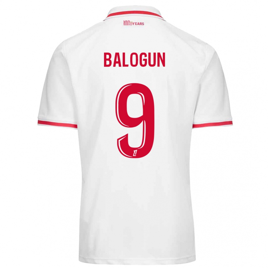 Niño Fútbol Camiseta Folarin Balogun #9 Blanco Rojo 1ª Equipación 2024/25