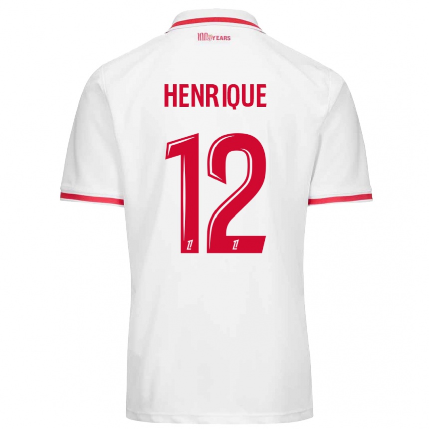 Niño Fútbol Camiseta Caio Henrique #12 Blanco Rojo 1ª Equipación 2024/25