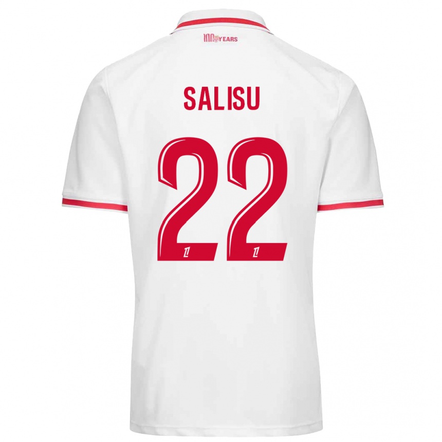 Niño Fútbol Camiseta Mohammed Salisu #22 Blanco Rojo 1ª Equipación 2024/25