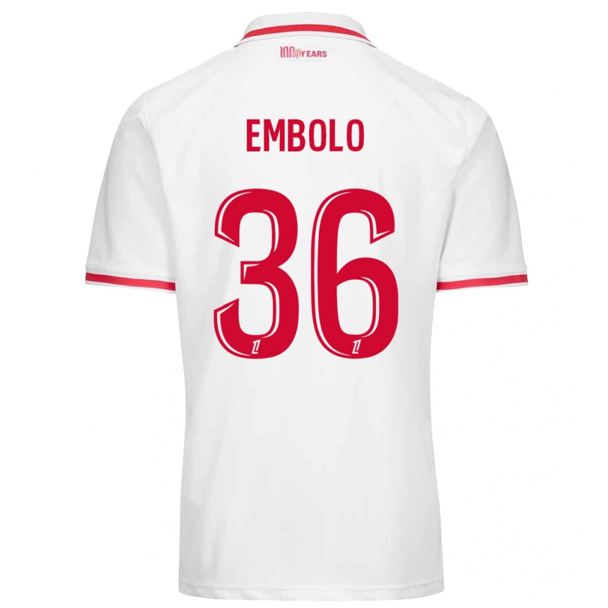 Niño Fútbol Camiseta Breel Embolo #36 Blanco Rojo 1ª Equipación 2024/25