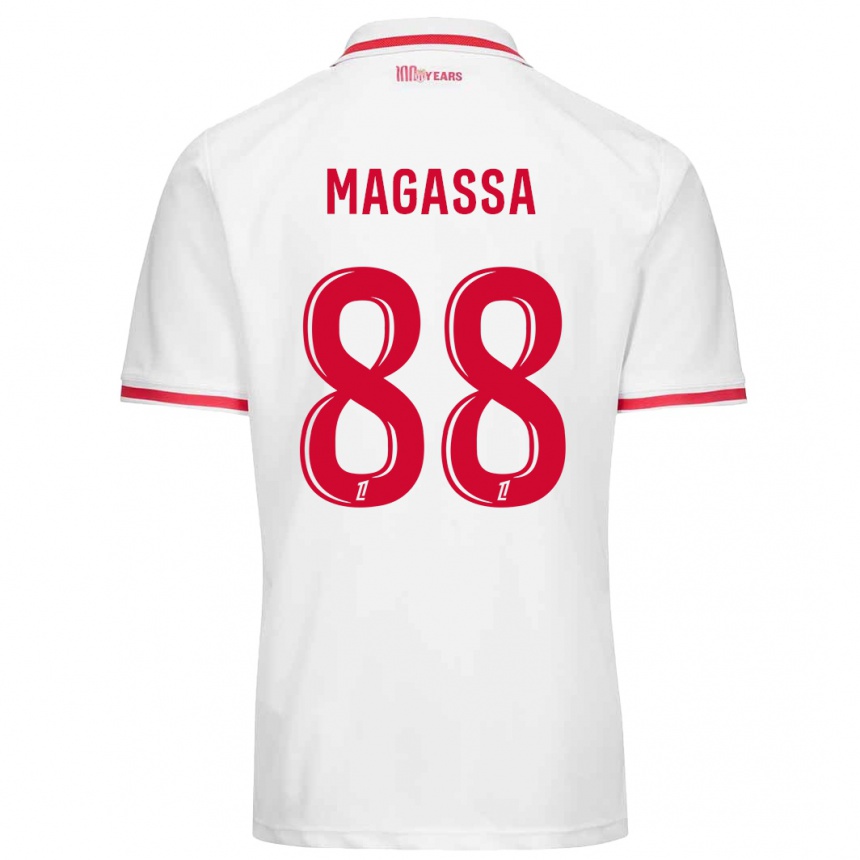 Niño Fútbol Camiseta Soungoutou Magassa #88 Blanco Rojo 1ª Equipación 2024/25