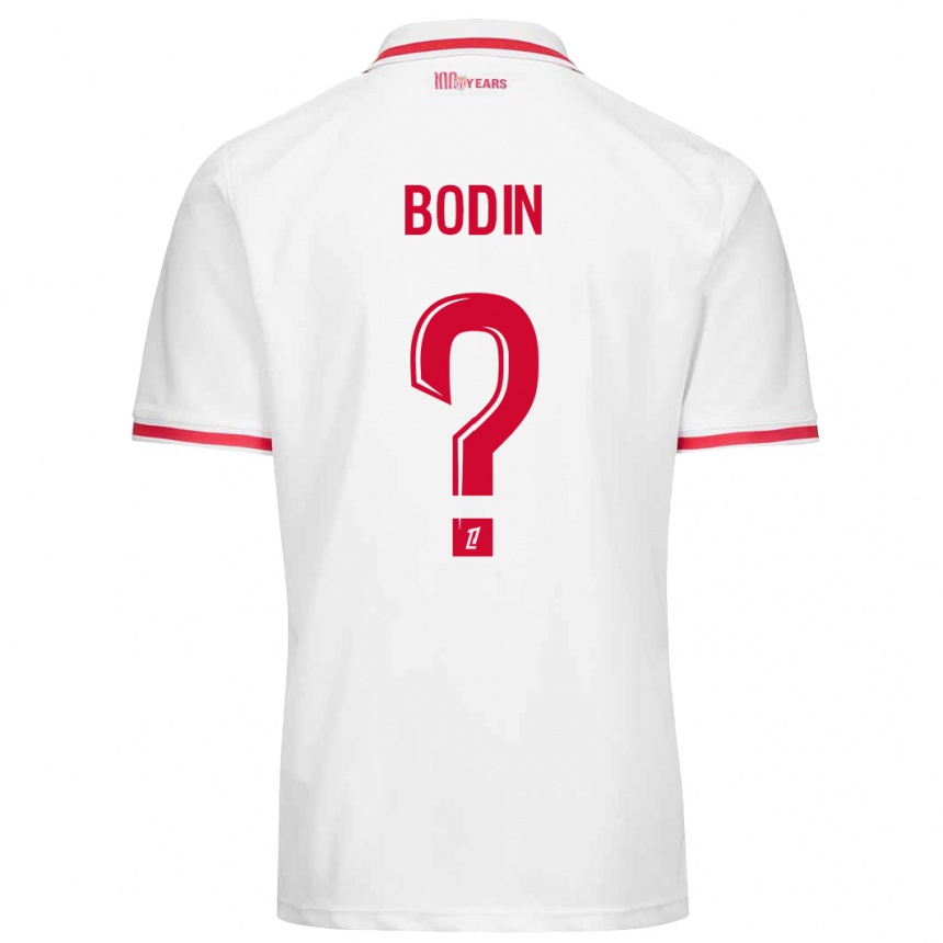 Niño Fútbol Camiseta Hugo Bodin #0 Blanco Rojo 1ª Equipación 2024/25