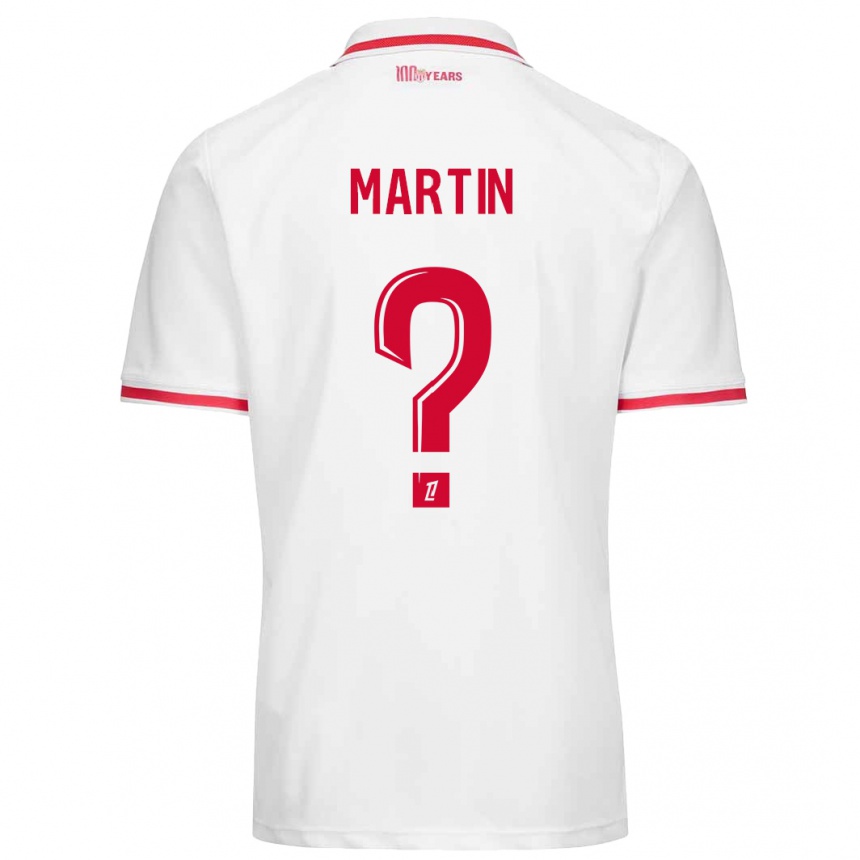 Niño Fútbol Camiseta Logan Martin #0 Blanco Rojo 1ª Equipación 2024/25