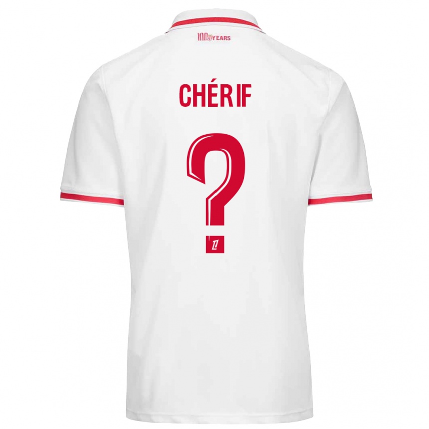 Niño Fútbol Camiseta Tafsir Chérif #0 Blanco Rojo 1ª Equipación 2024/25