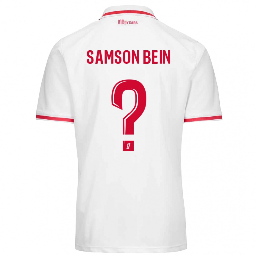 Niño Fútbol Camiseta Sirak Samson Bein #0 Blanco Rojo 1ª Equipación 2024/25