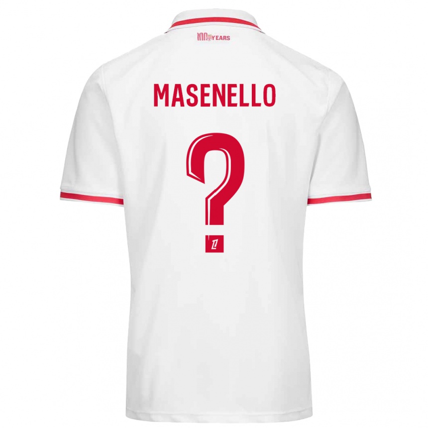 Niño Fútbol Camiseta Tristan Masenello #0 Blanco Rojo 1ª Equipación 2024/25