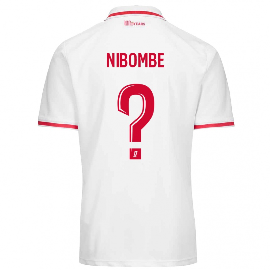 Niño Fútbol Camiseta Samuel Nibombe #0 Blanco Rojo 1ª Equipación 2024/25