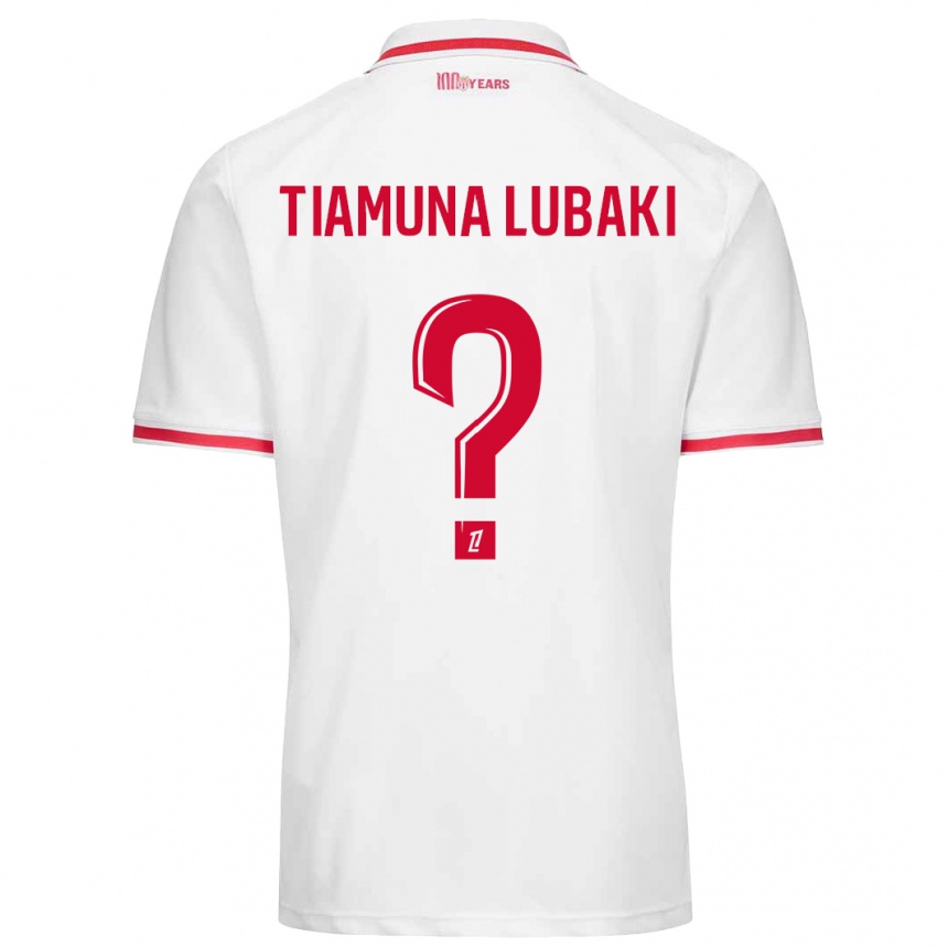 Niño Fútbol Camiseta Loïc Tiamuna Lubaki #0 Blanco Rojo 1ª Equipación 2024/25