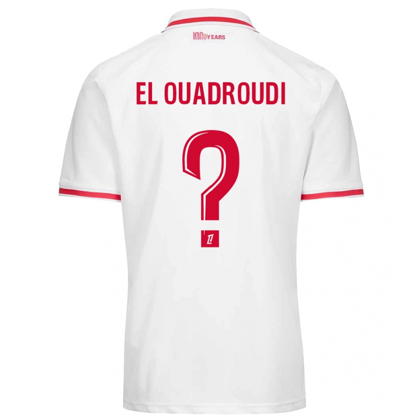 Niño Fútbol Camiseta Imrane El Ouadroudi #0 Blanco Rojo 1ª Equipación 2024/25