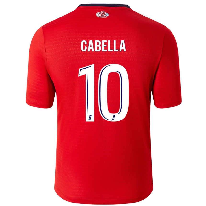 Niño Fútbol Camiseta Rémy Cabella #10 Rojo Blanco 1ª Equipación 2024/25