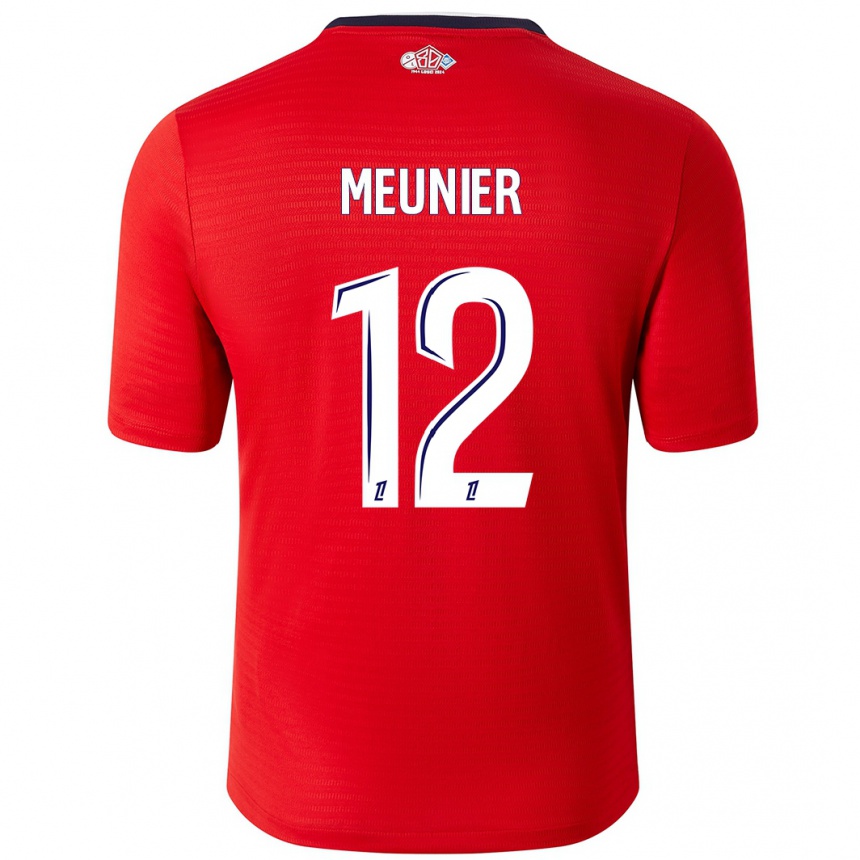 Niño Fútbol Camiseta Thomas Meunier #12 Rojo Blanco 1ª Equipación 2024/25