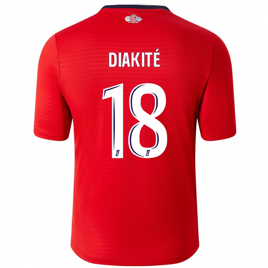 Niño Fútbol Camiseta Bafodé Diakité #18 Rojo Blanco 1ª Equipación 2024/25