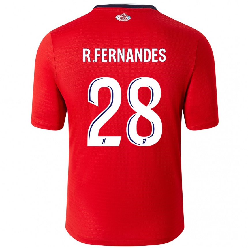 Niño Fútbol Camiseta Rafael Fernandes #28 Rojo Blanco 1ª Equipación 2024/25