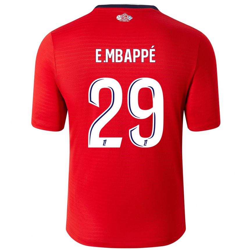 Niño Fútbol Camiseta Ethan Mbappe #29 Rojo Blanco 1ª Equipación 2024/25