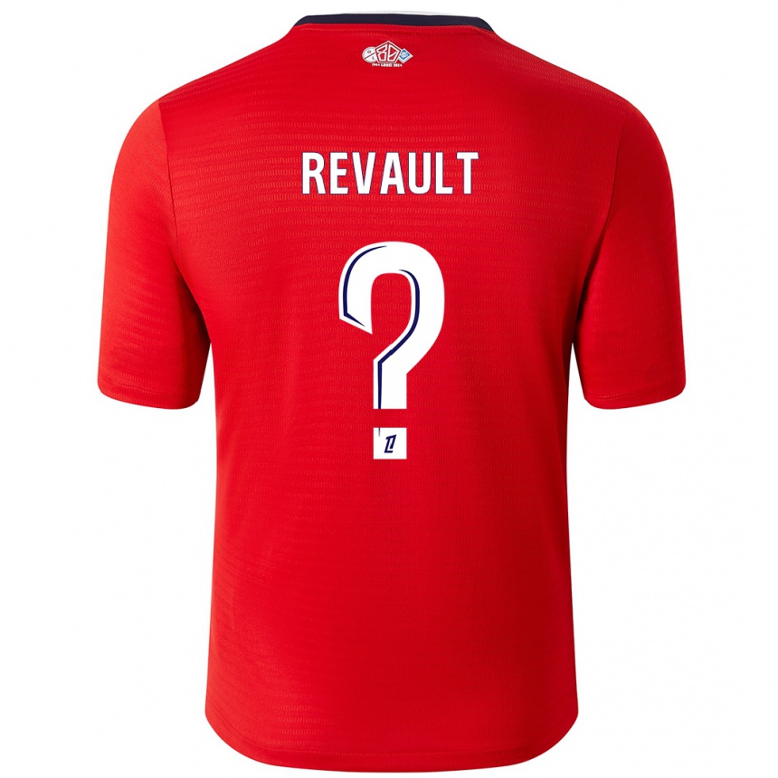 Niño Fútbol Camiseta Joris Revault #0 Rojo Blanco 1ª Equipación 2024/25