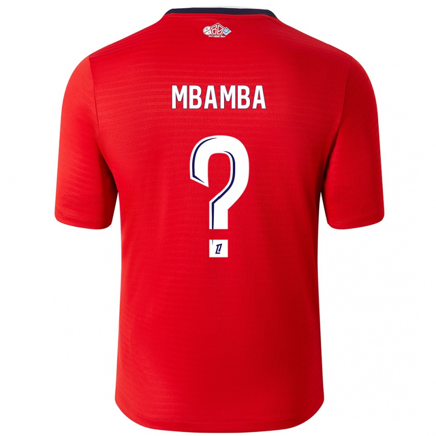 Niño Fútbol Camiseta Lucas Mbamba #0 Rojo Blanco 1ª Equipación 2024/25