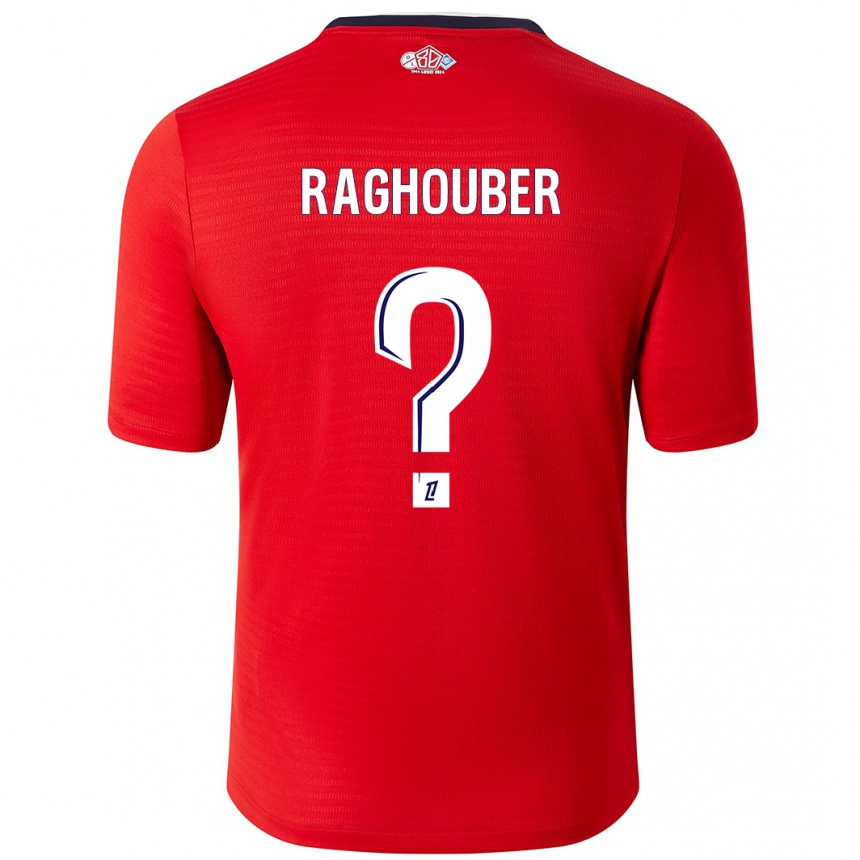 Niño Fútbol Camiseta Ugo Raghouber #0 Rojo Blanco 1ª Equipación 2024/25