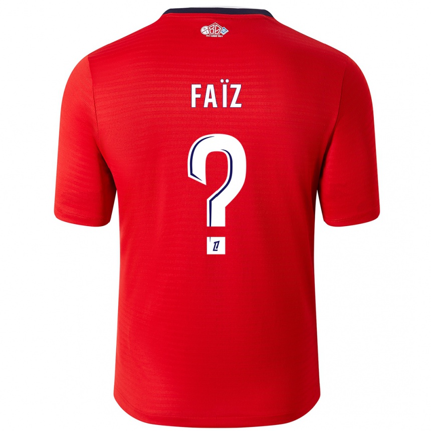 Niño Fútbol Camiseta Adame Faïz #0 Rojo Blanco 1ª Equipación 2024/25