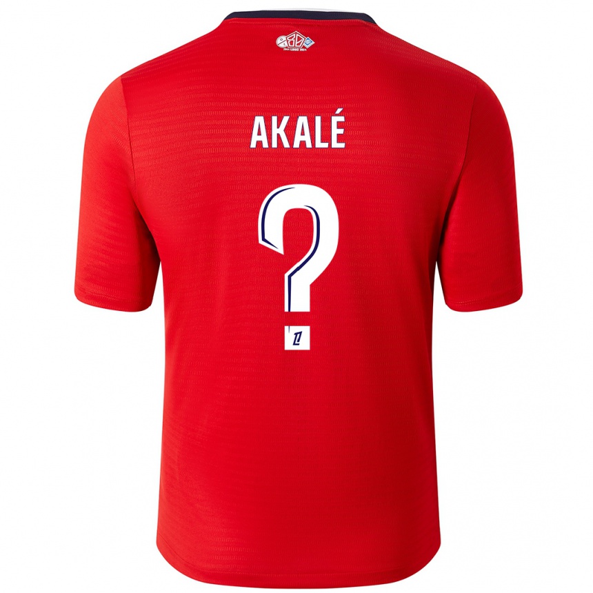 Niño Fútbol Camiseta Ruben Akalé #0 Rojo Blanco 1ª Equipación 2024/25