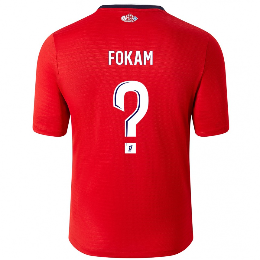 Niño Fútbol Camiseta Ulrich Fokam #0 Rojo Blanco 1ª Equipación 2024/25