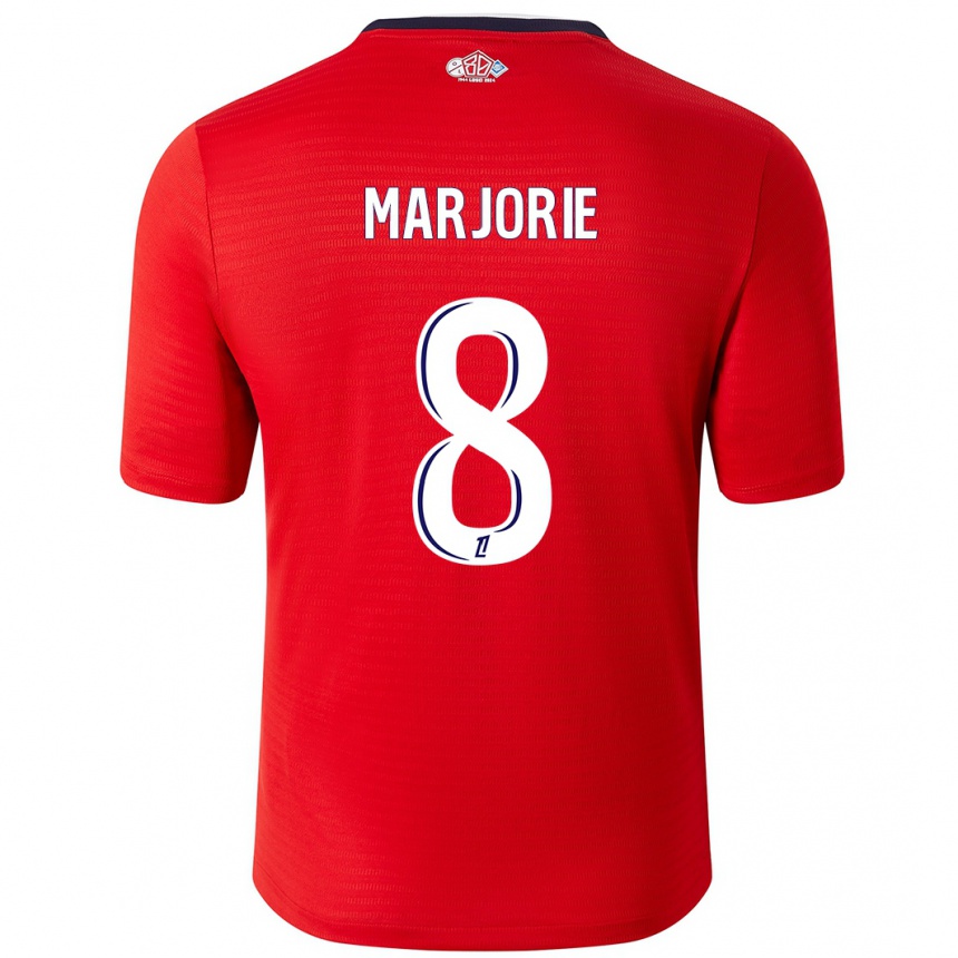 Niño Fútbol Camiseta Marjorie #8 Rojo Blanco 1ª Equipación 2024/25