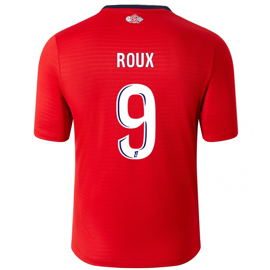 Niño Fútbol Camiseta Danielle Roux #9 Rojo Blanco 1ª Equipación 2024/25