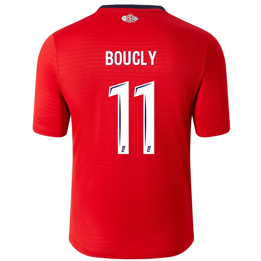 Niño Fútbol Camiseta Maïté Boucly #11 Rojo Blanco 1ª Equipación 2024/25