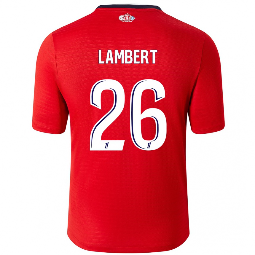 Niño Fútbol Camiseta Anaïs Lambert #26 Rojo Blanco 1ª Equipación 2024/25