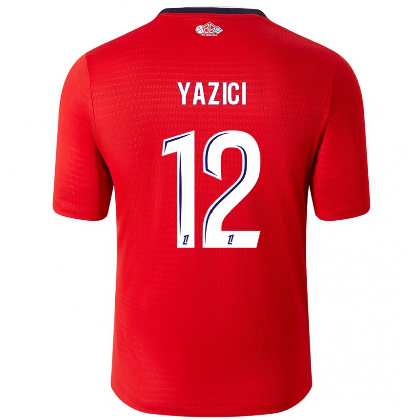 Niño Fútbol Camiseta Yusuf Yazici #12 Rojo Blanco 1ª Equipación 2024/25