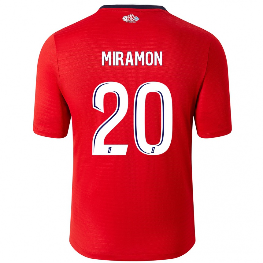 Niño Fútbol Camiseta Ignacio Miramón #20 Rojo Blanco 1ª Equipación 2024/25